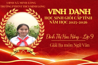 TẤM GƯƠNG TIÊU BIỂU – EM ĐINH THỊ HOA HỒNG